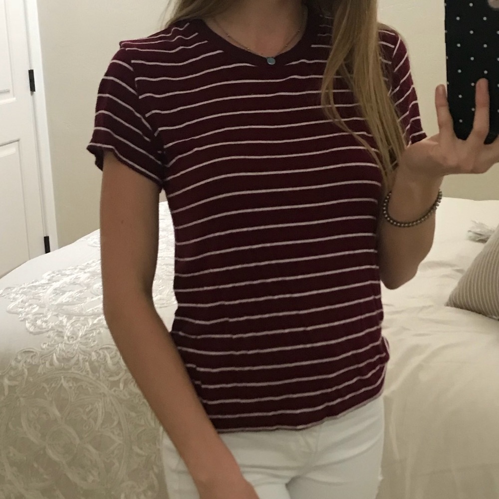 Trendy Striped T-Shirt  ~ size OS